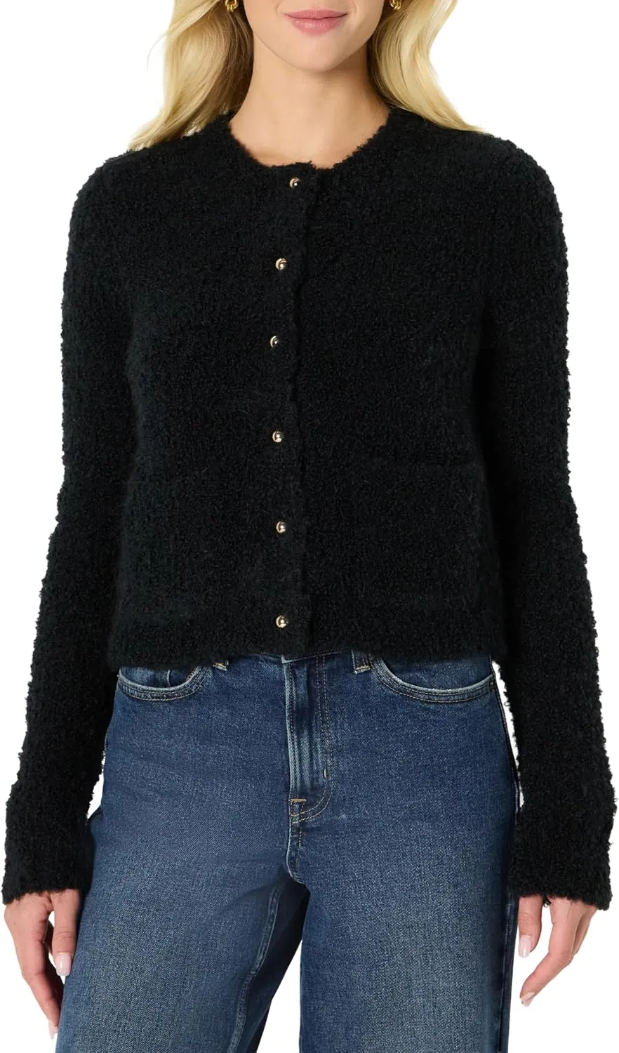 Amazon Essentials Women's Regular-Fit Trendy Wool Blend Boucle Button-Down Jacket