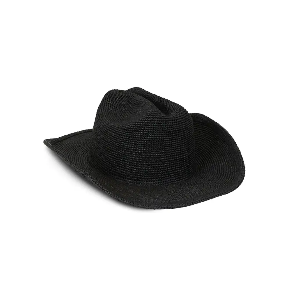 Structured Raffia Cattleman Western Hat