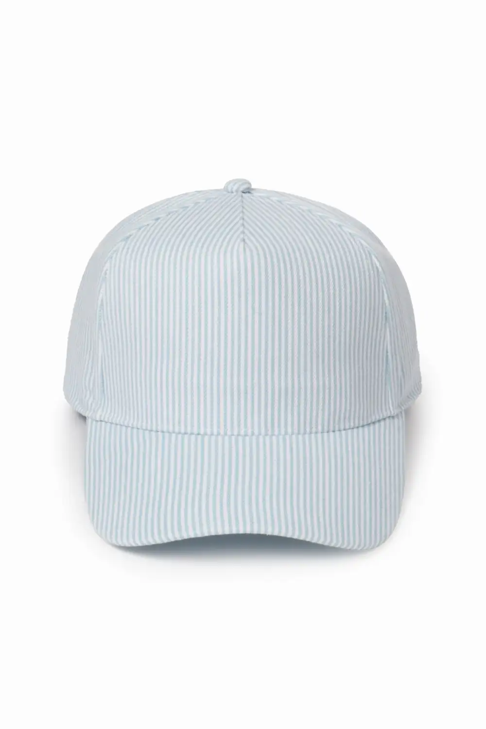 Five Panel Striped Panel Baseball Cap