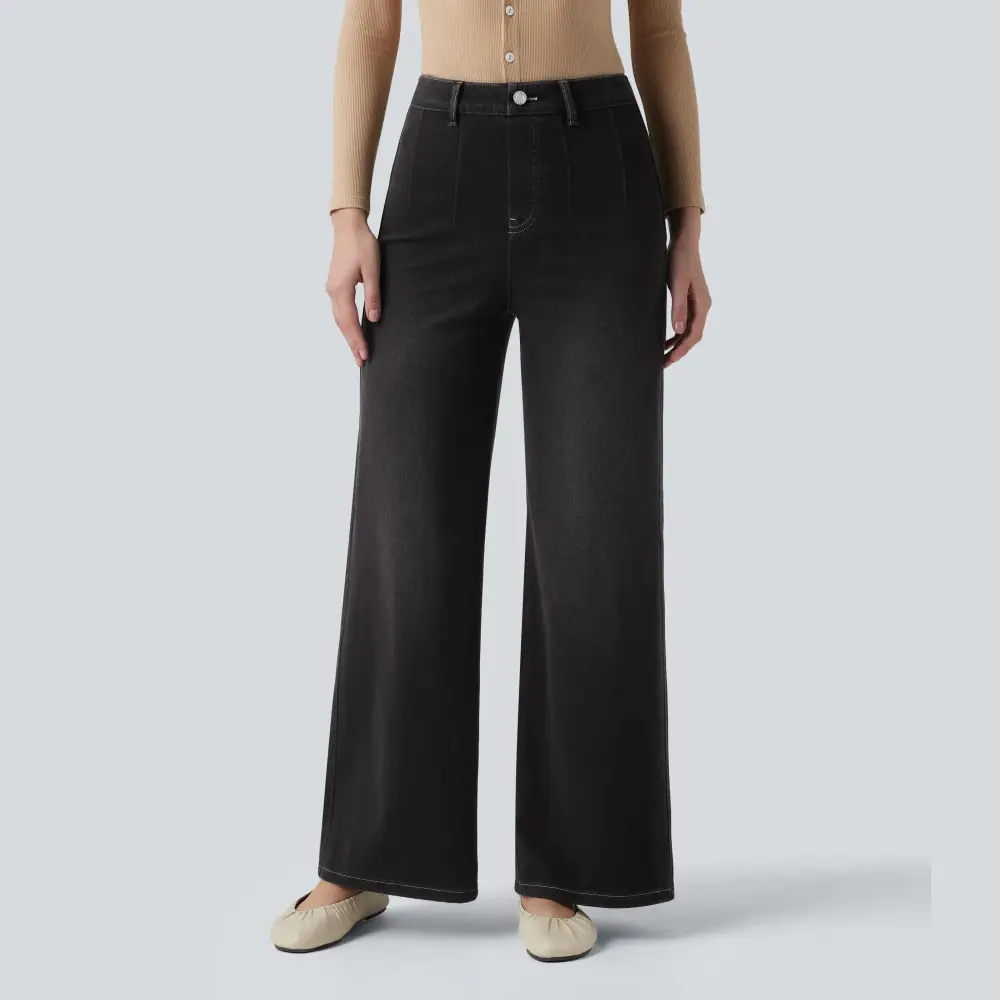 ⏰ TODAY ONLY - High Waisted Tummy Control Wide Leg Jeans