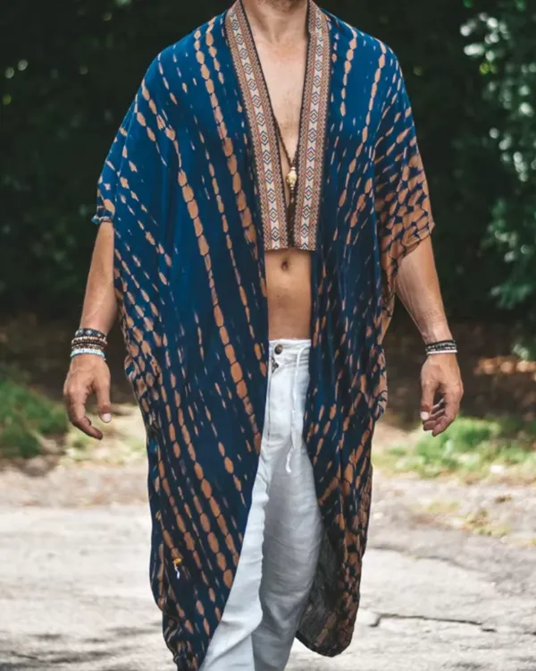 Open Front Men's Kimono Jacket