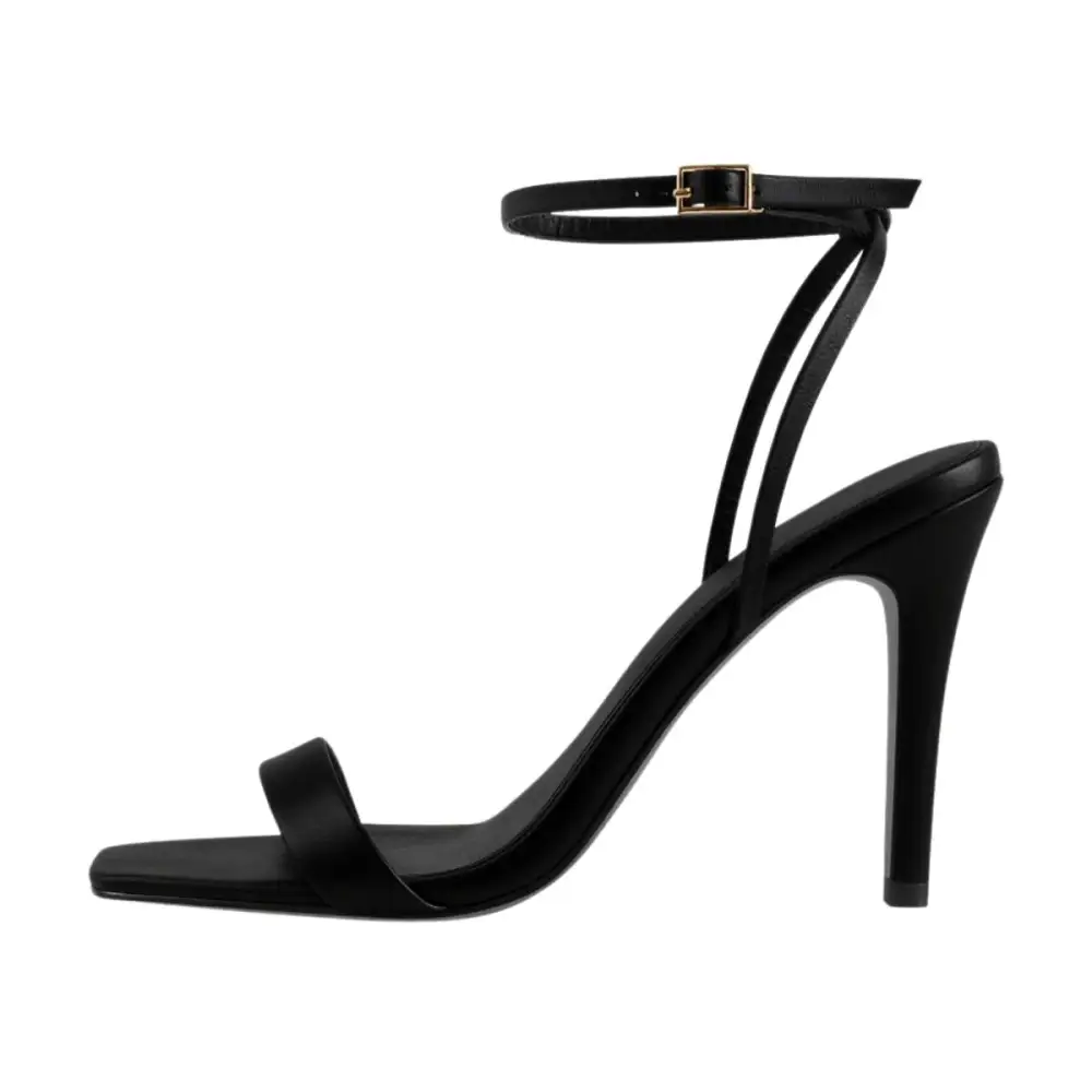 Square Toe Ankle Strap Stiletto Modern Sandals