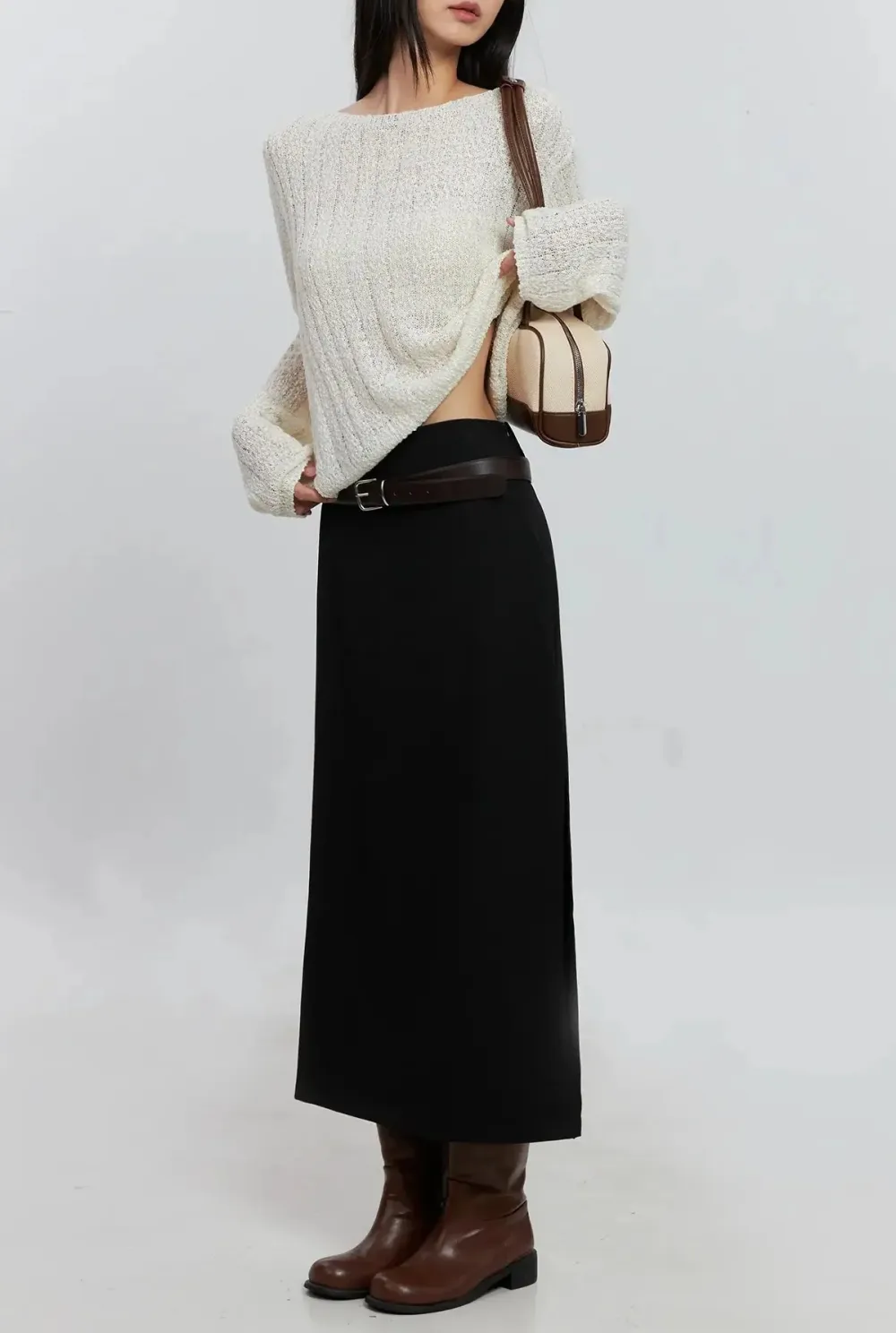 Cozy Boatneck Long Sleeve Sweater