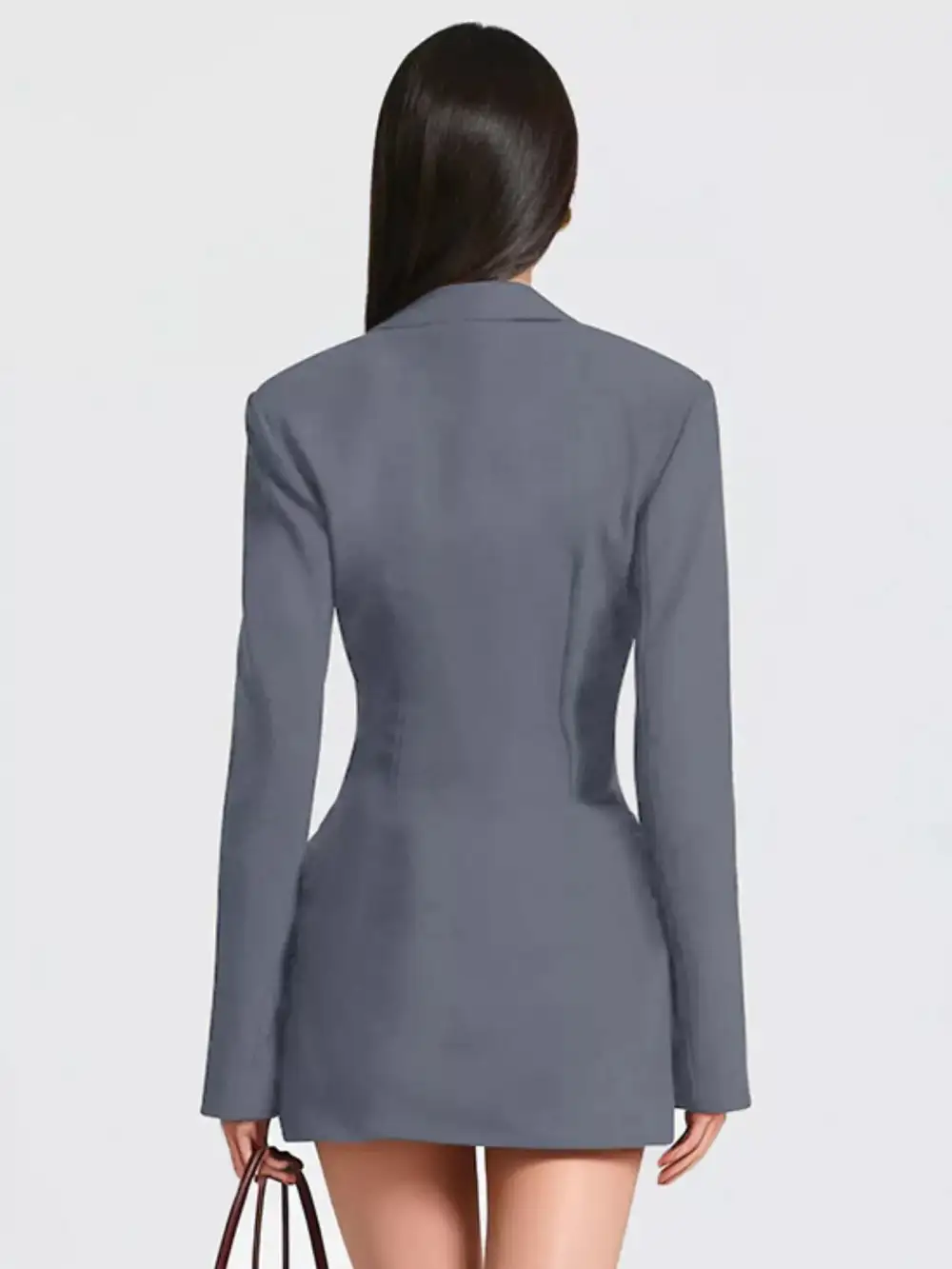 Full Size Blazer- Sleeve Mini Dress Plus Size