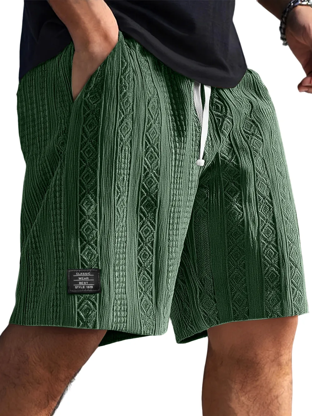 Jacquard Seamed Detail Shorts