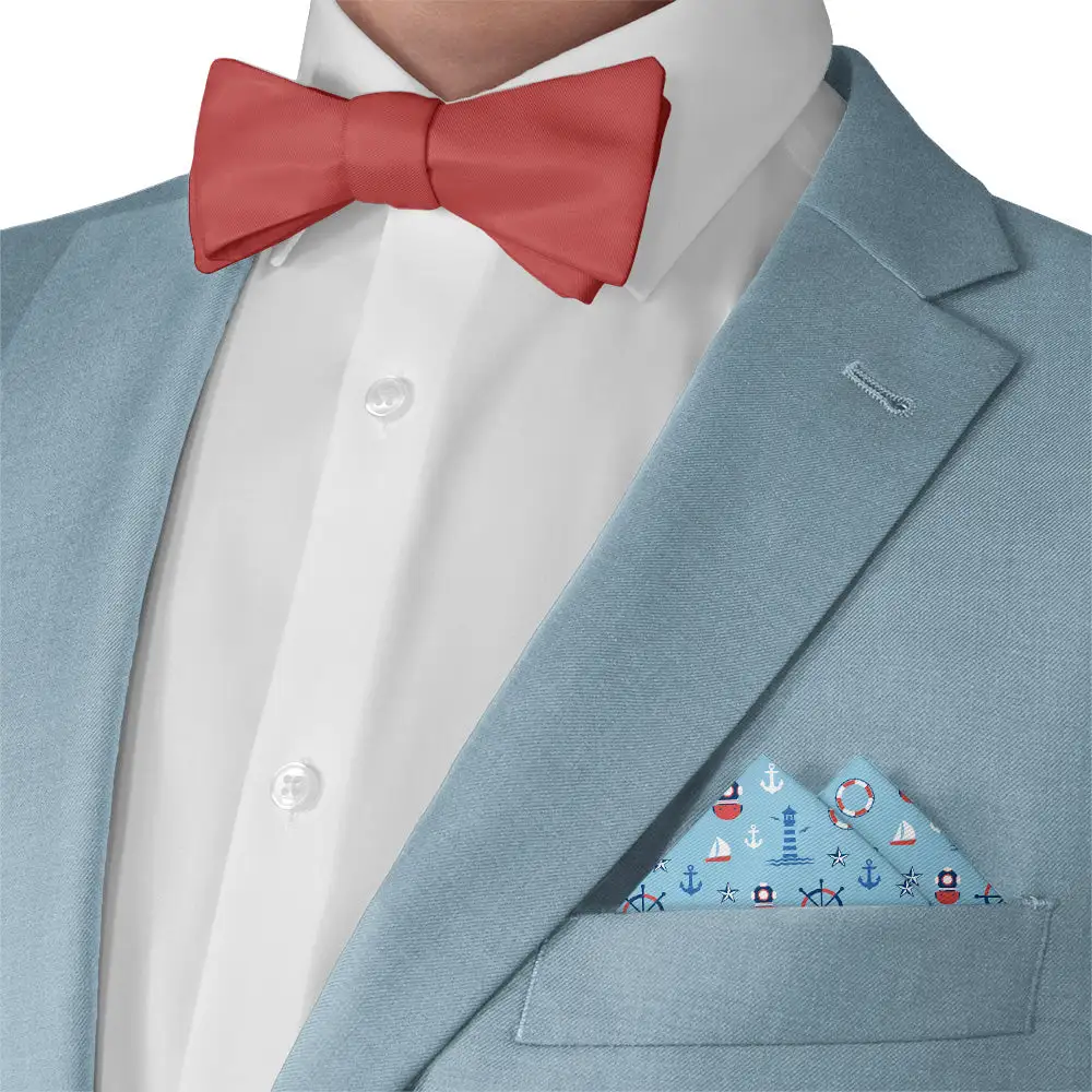 Clean Streamlined Nautical Military Motif Pocket Square