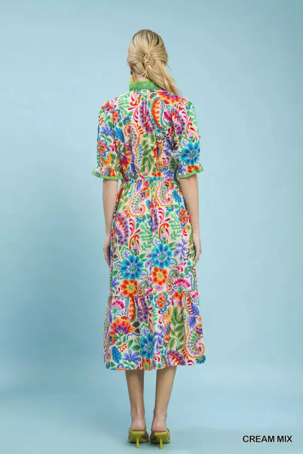 Everyday Floral Print Midi Dress