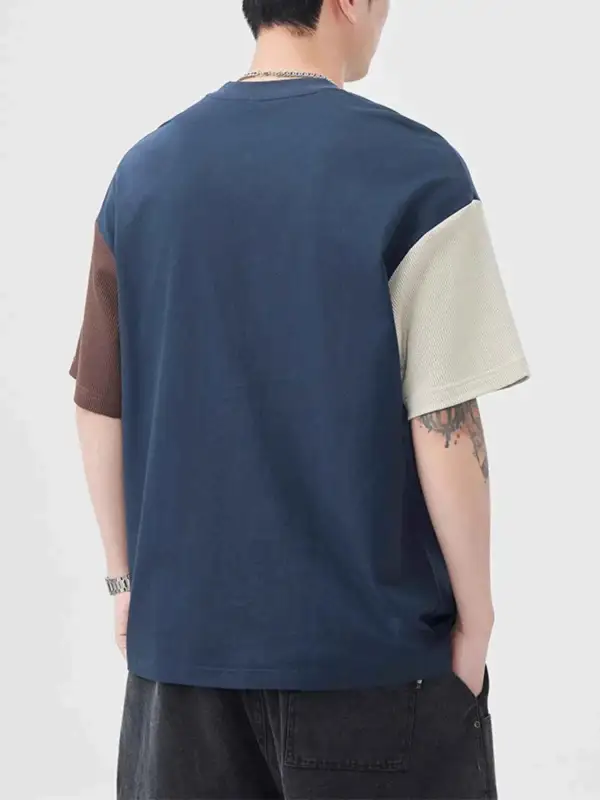 Color Block Round Neck T-Shirt