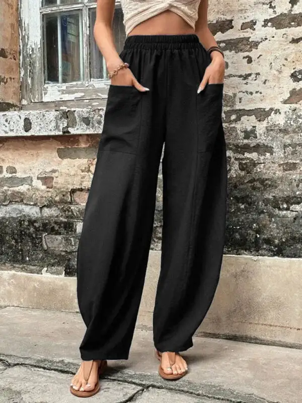 Pants Clean Pocket Elastic Trousers
