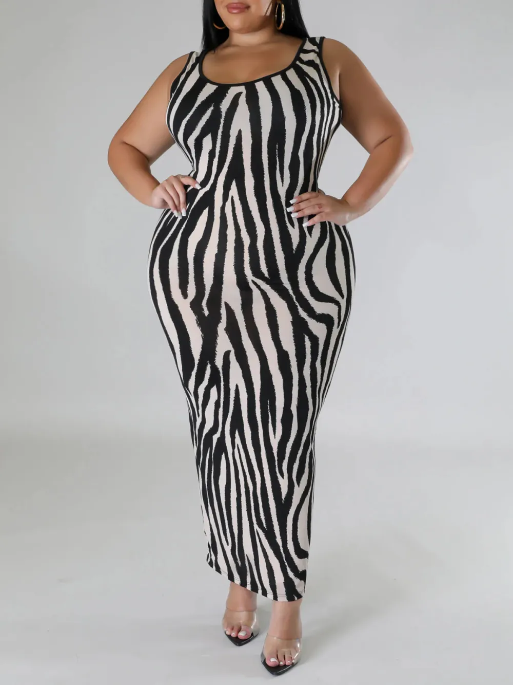 Animal Print Sleeveless Dress