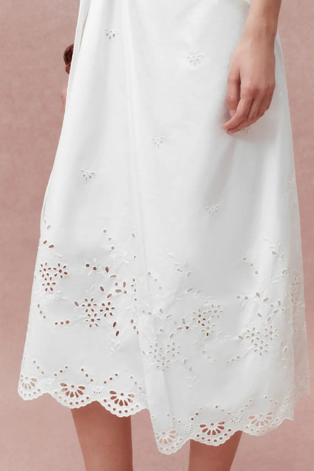 Wrap Cotton Poplin Midi Shirt Dress