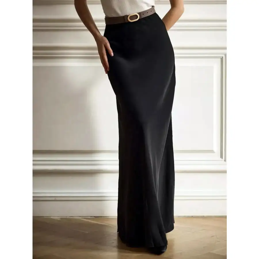 Classic High Waisted Maxi Skirt