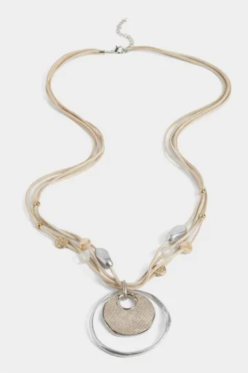 Multi-Strand Hoop Pendant Necklace