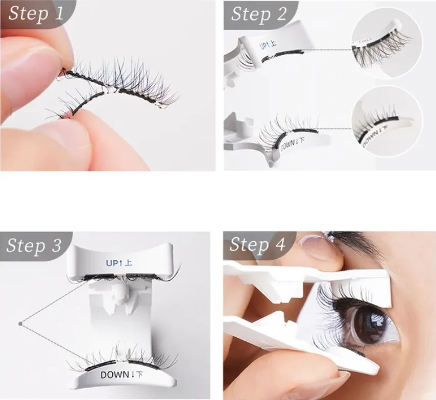 Magnetic Eyelashes with Applicator, No Eyeliner Needed, No Glue Reusable Magnetic Lashes -8RH7