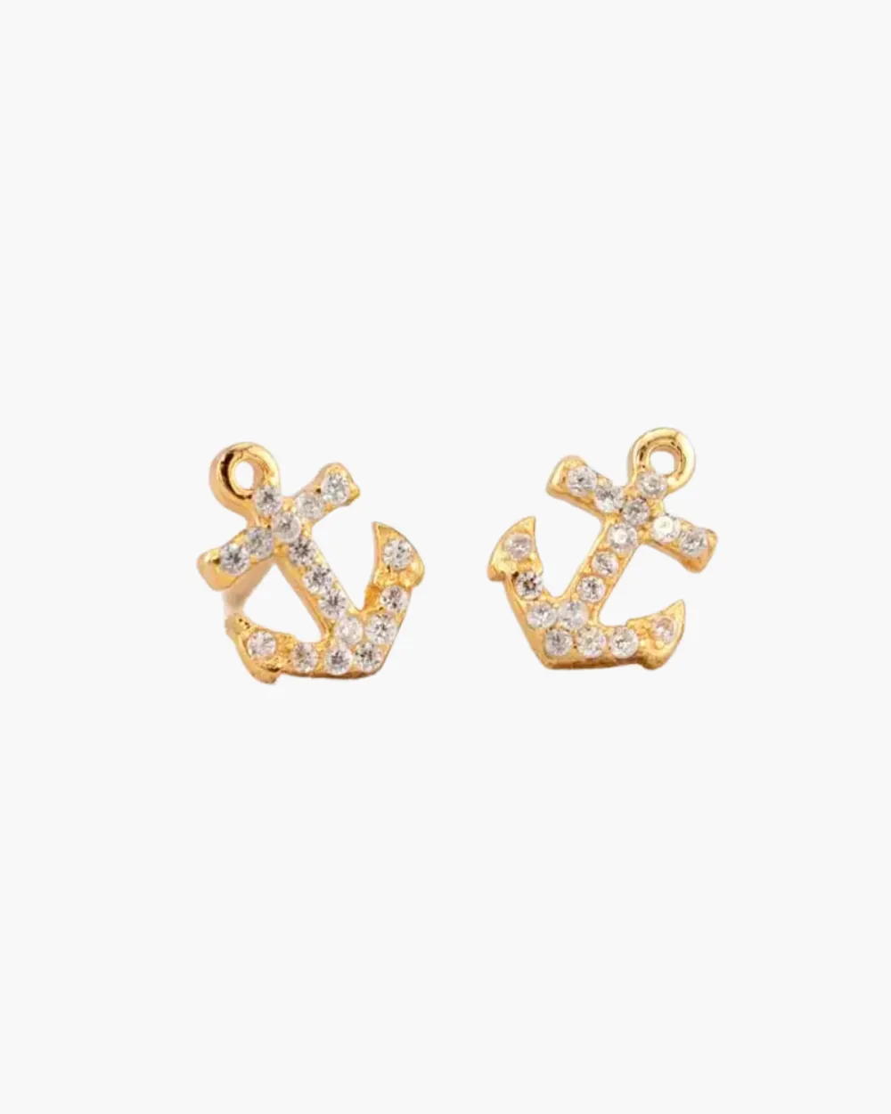 Crystal Anchor Earrings