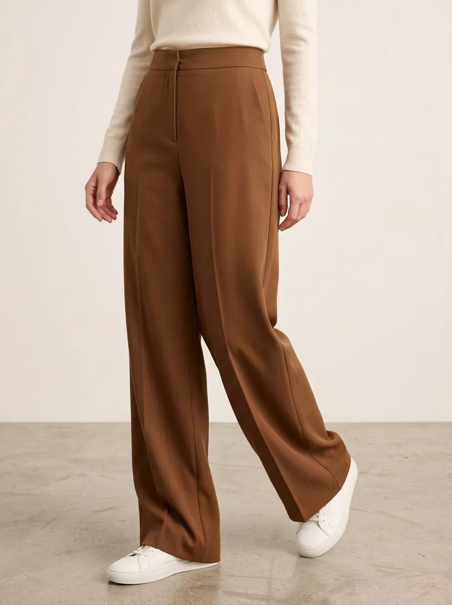 Relaxed Wide-Leg Casual Wide Leg Pants