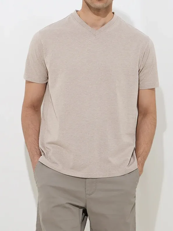 Casual Style Plain Loose Cotton T-Shirt