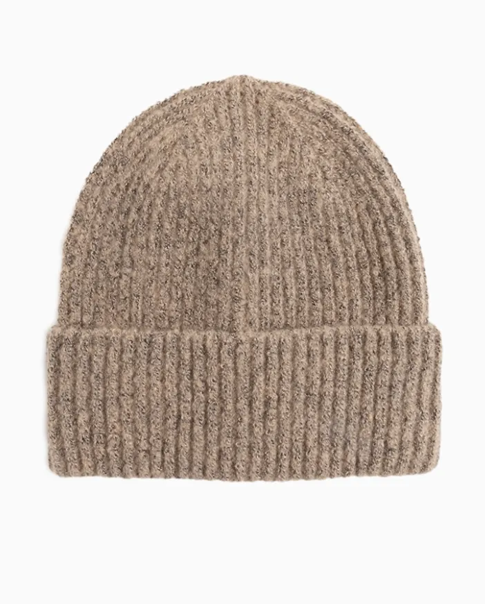 Marled Rib Knit Beanie