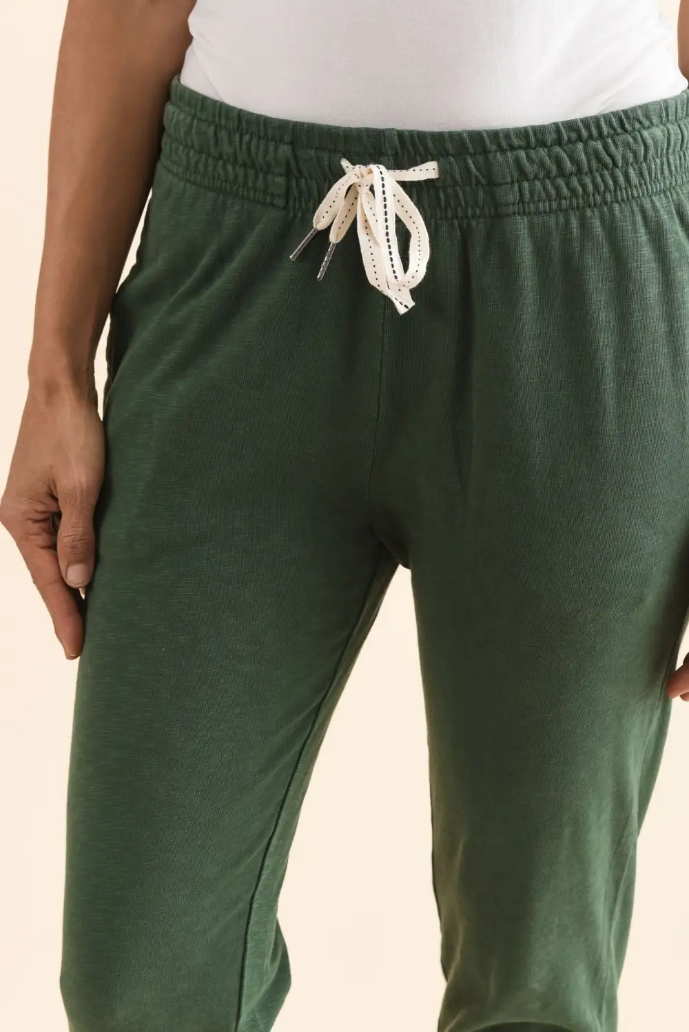 Cotton Sweatpants With Mid Rise And Elastic Waist