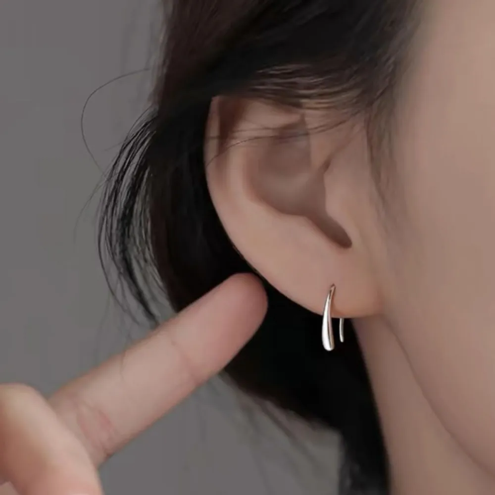 Sterling Silver U Shaped Earrings