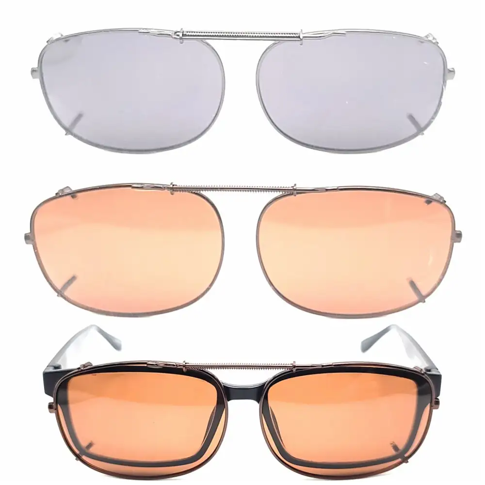 62mm Smoke & Driving Lens Clip-On Sunglasses