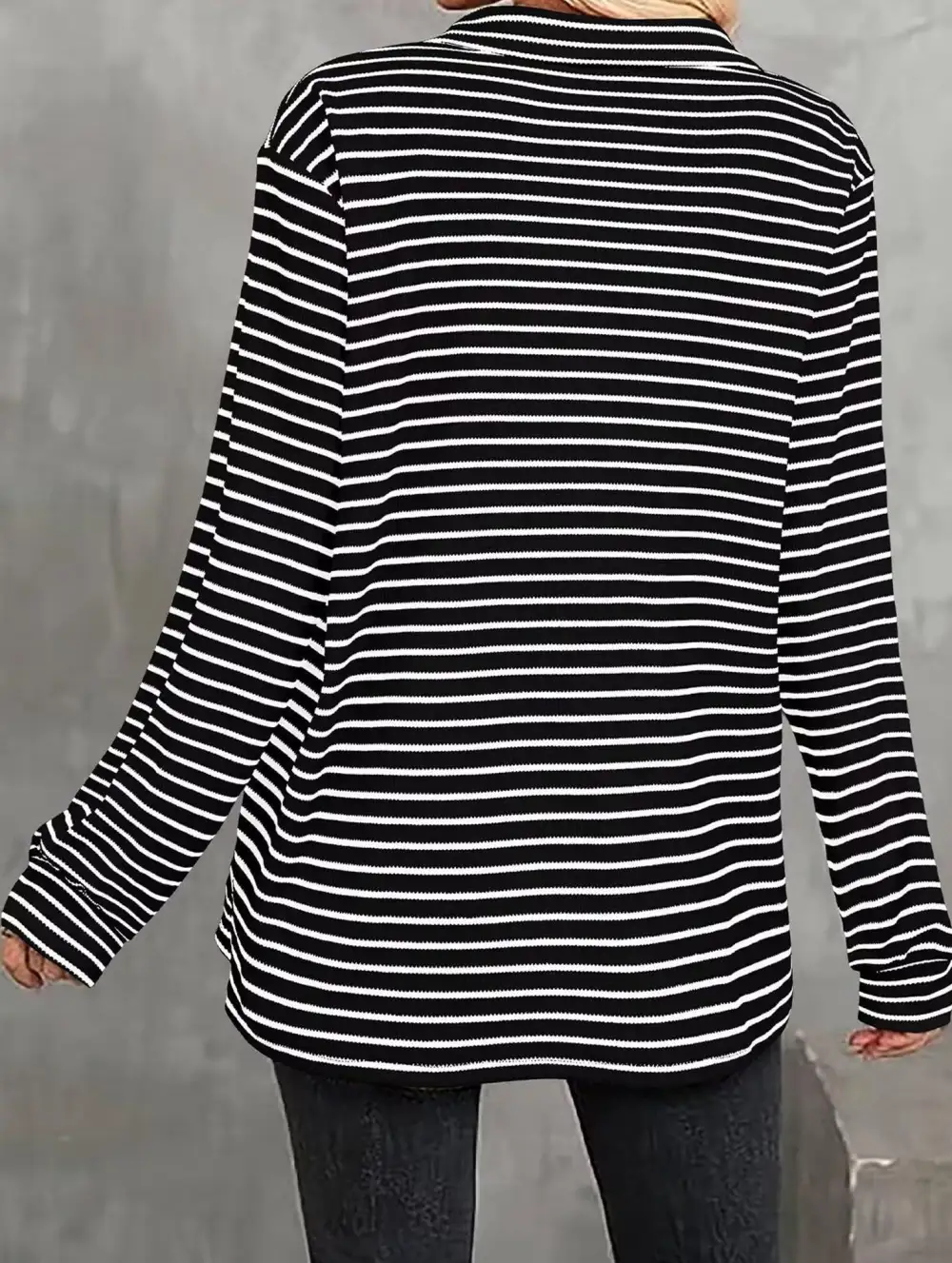 Button Down Striped Blouse