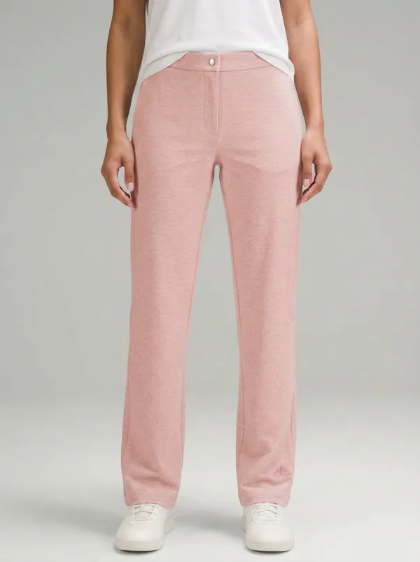 Women's Refined Weekend Minimalist Design Mid Rise Straight Leg Pants