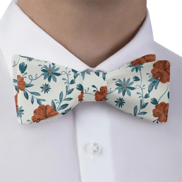 Impatiens Floral Motif Bow Tie