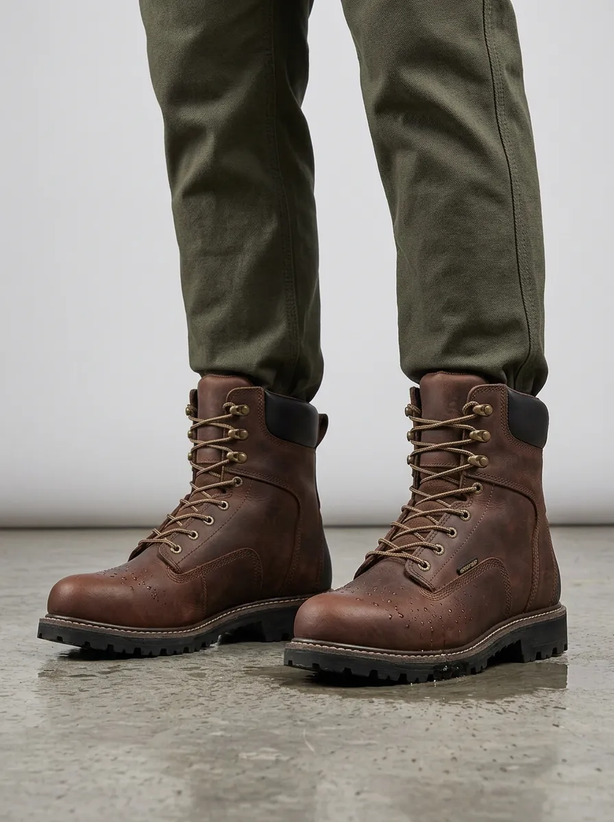 Men's Worksite Waterproof Construction Work Boots