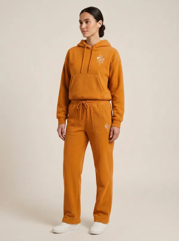 Women's Embroidered Hoodie And Jogger Set