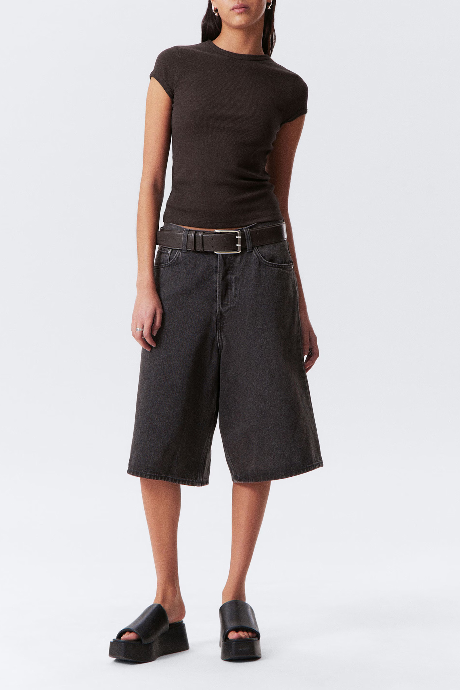 Ribbed Short Sleeve T-Shirt