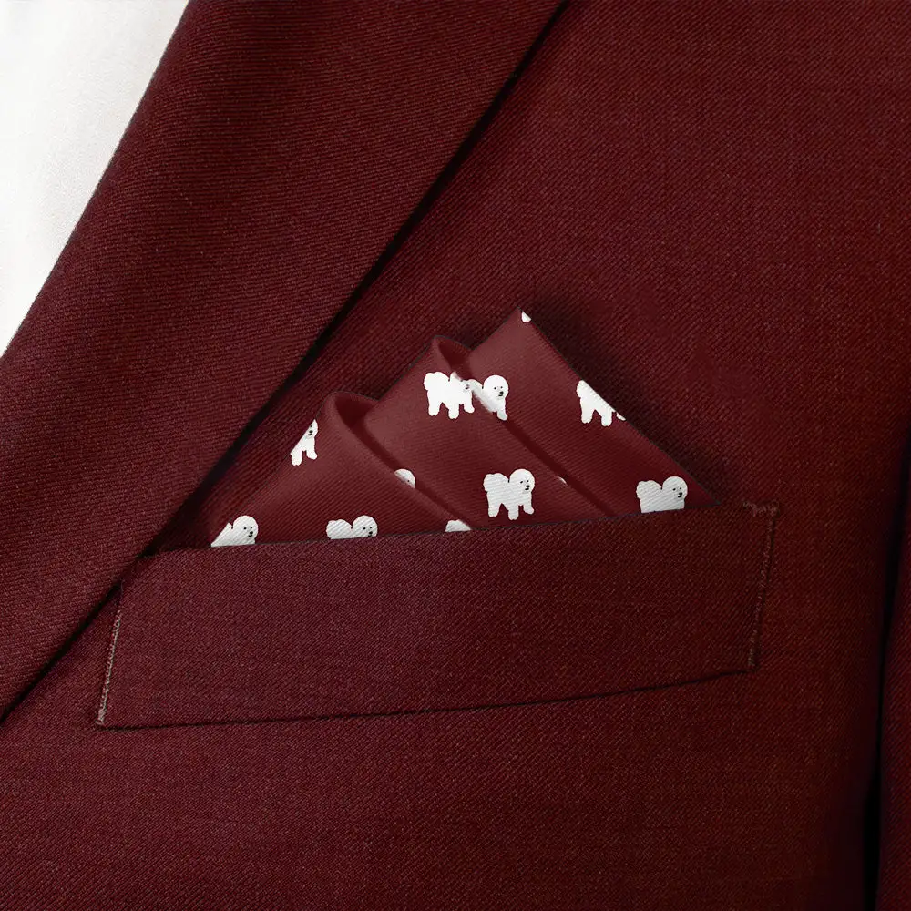 Contemporary Stylish Animal Motif Dog Motif Pocket Square
