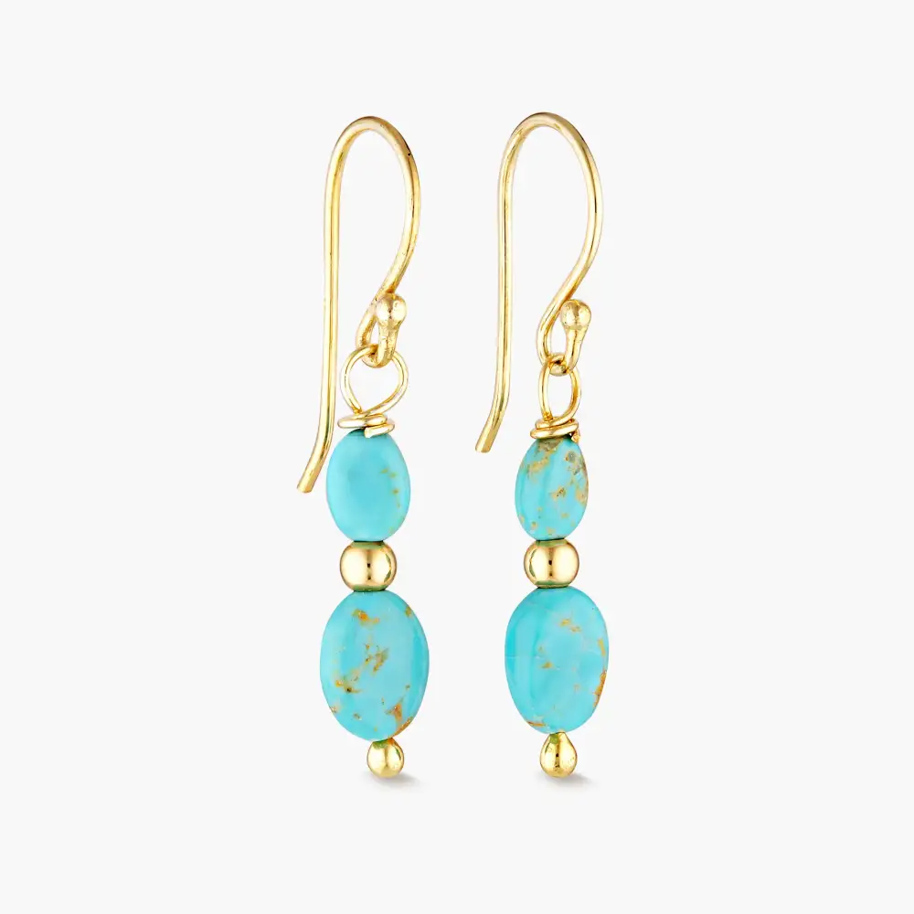 Gold Plated Handcrafted Drop Earrings