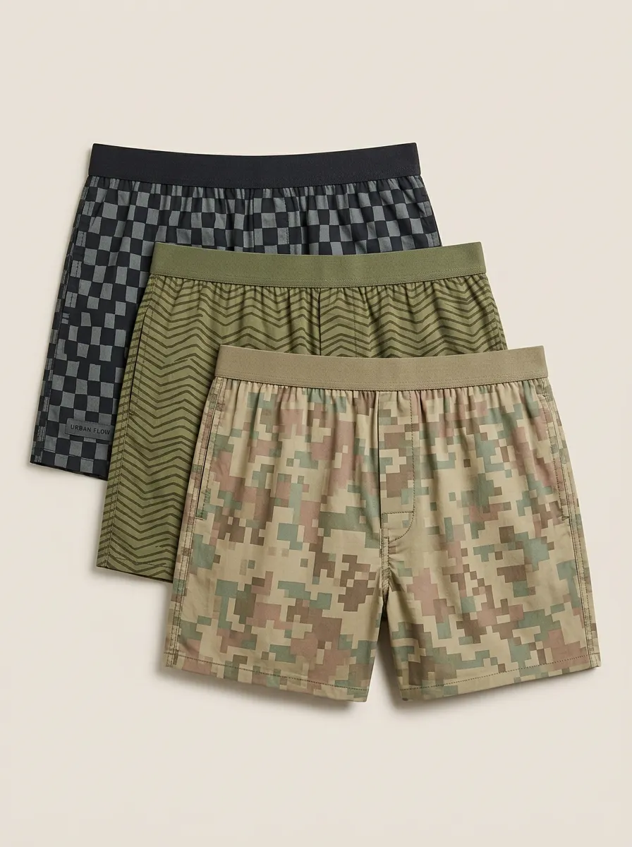 Everyday Camo Checkered Boxer Set