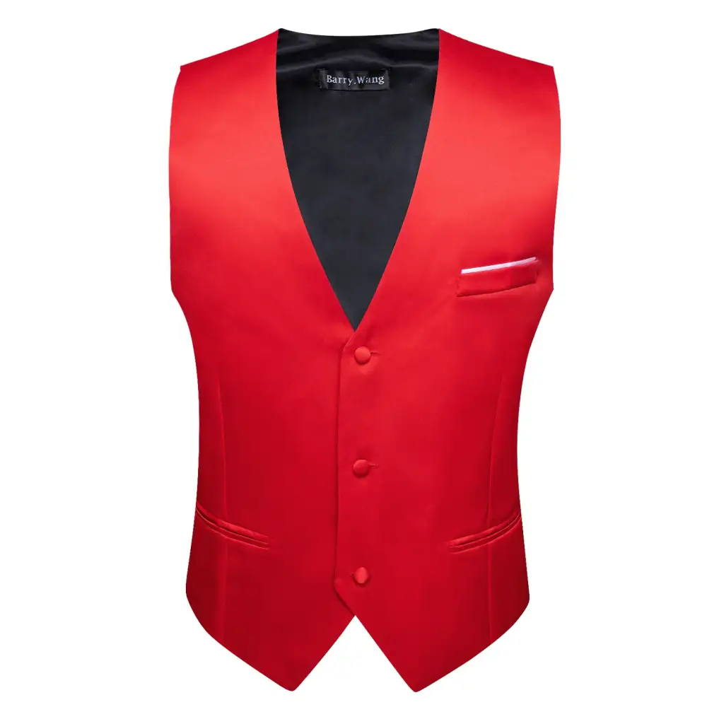 Solid Formal Silk Dress Vest