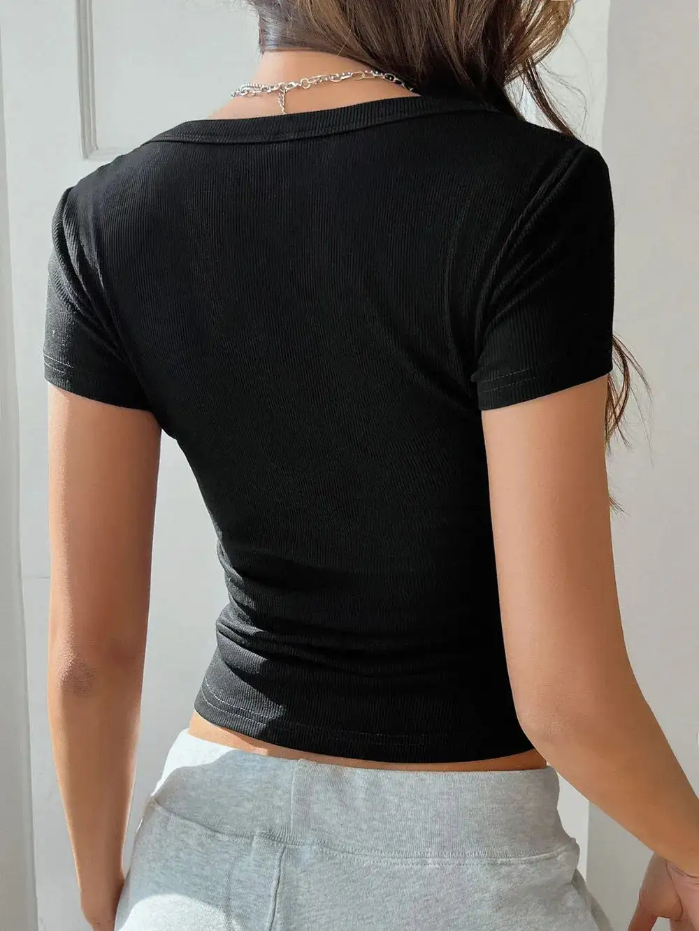 Solid Color Short Sleeve T-Shirt