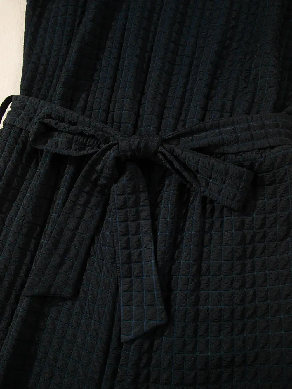 One Shoulder Short Sleeve Knotted Waist Shorts
