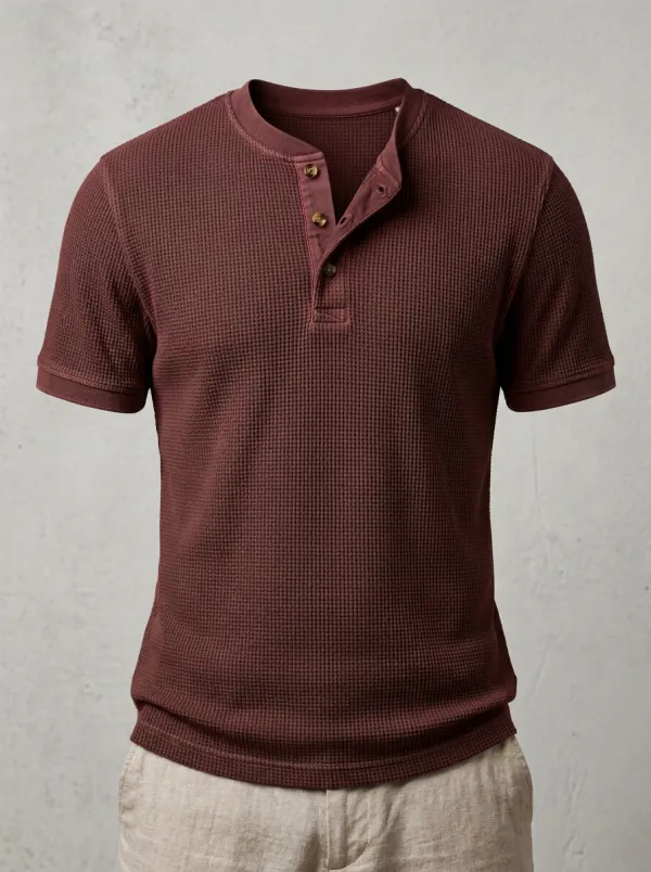 Modern Sport Men's Short-Sleeve Henley Shirt