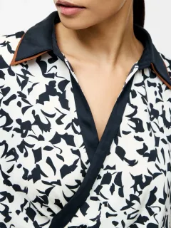 Classic Modern Striped Stand Collar Shirt
