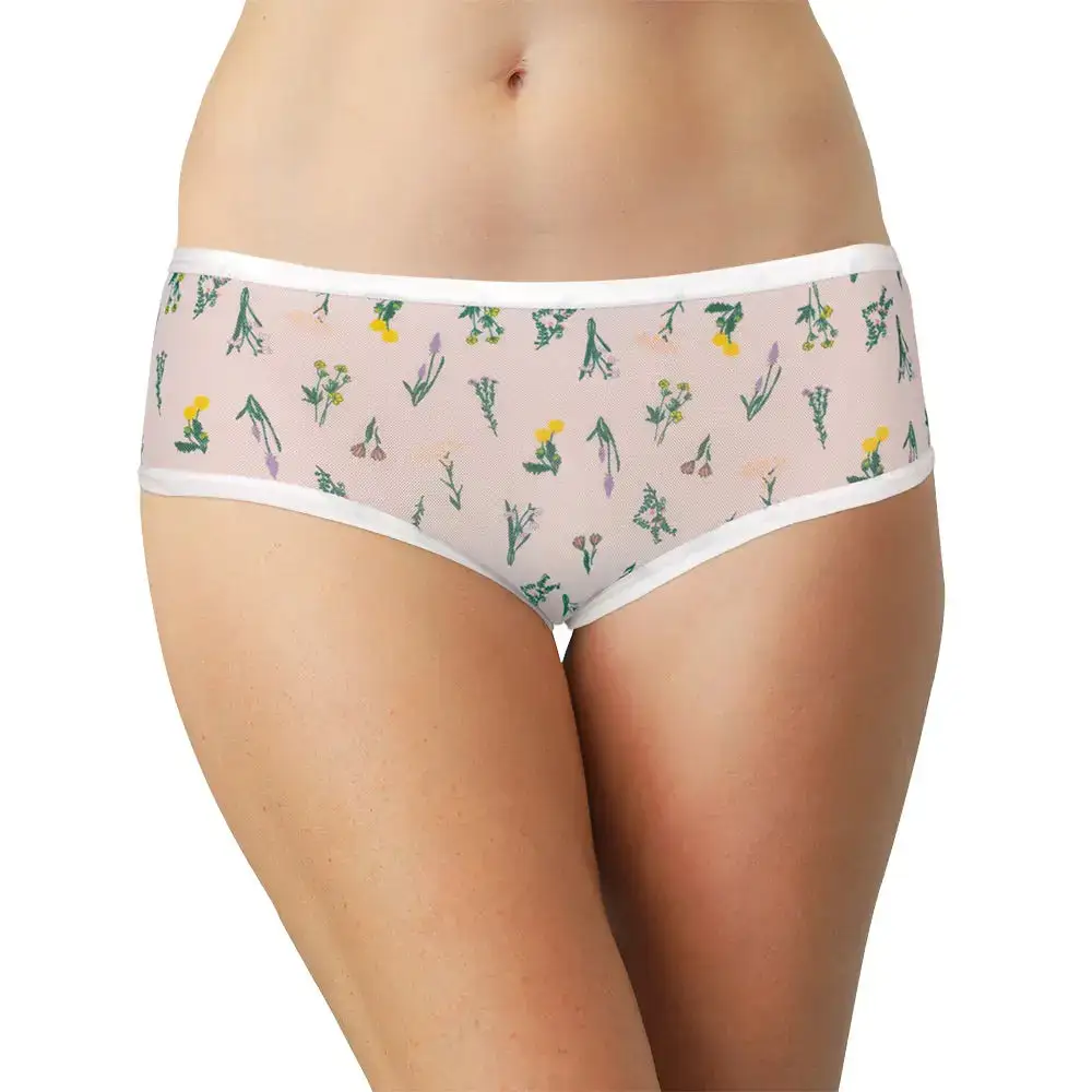 Mesh Floral Soft Hipster Panty