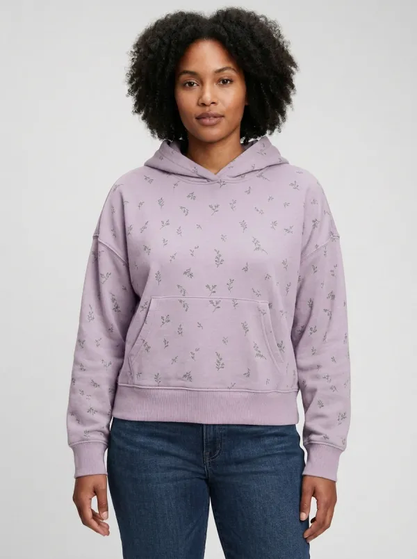 Women's Modern Botanical Floral Nature Inspired Graphic Hoodie