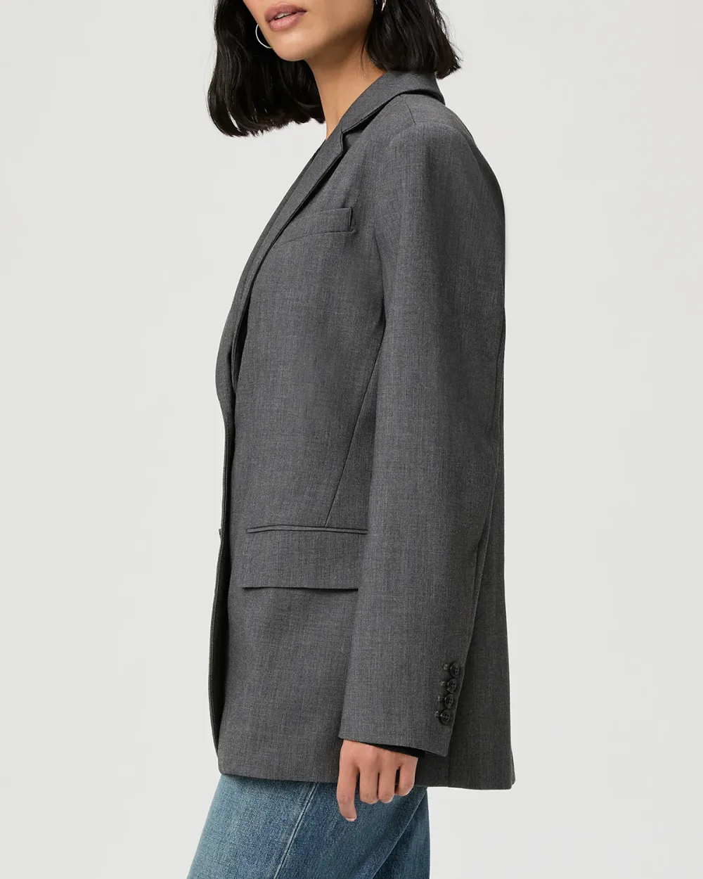 Gray Versatile Oversized Blazer