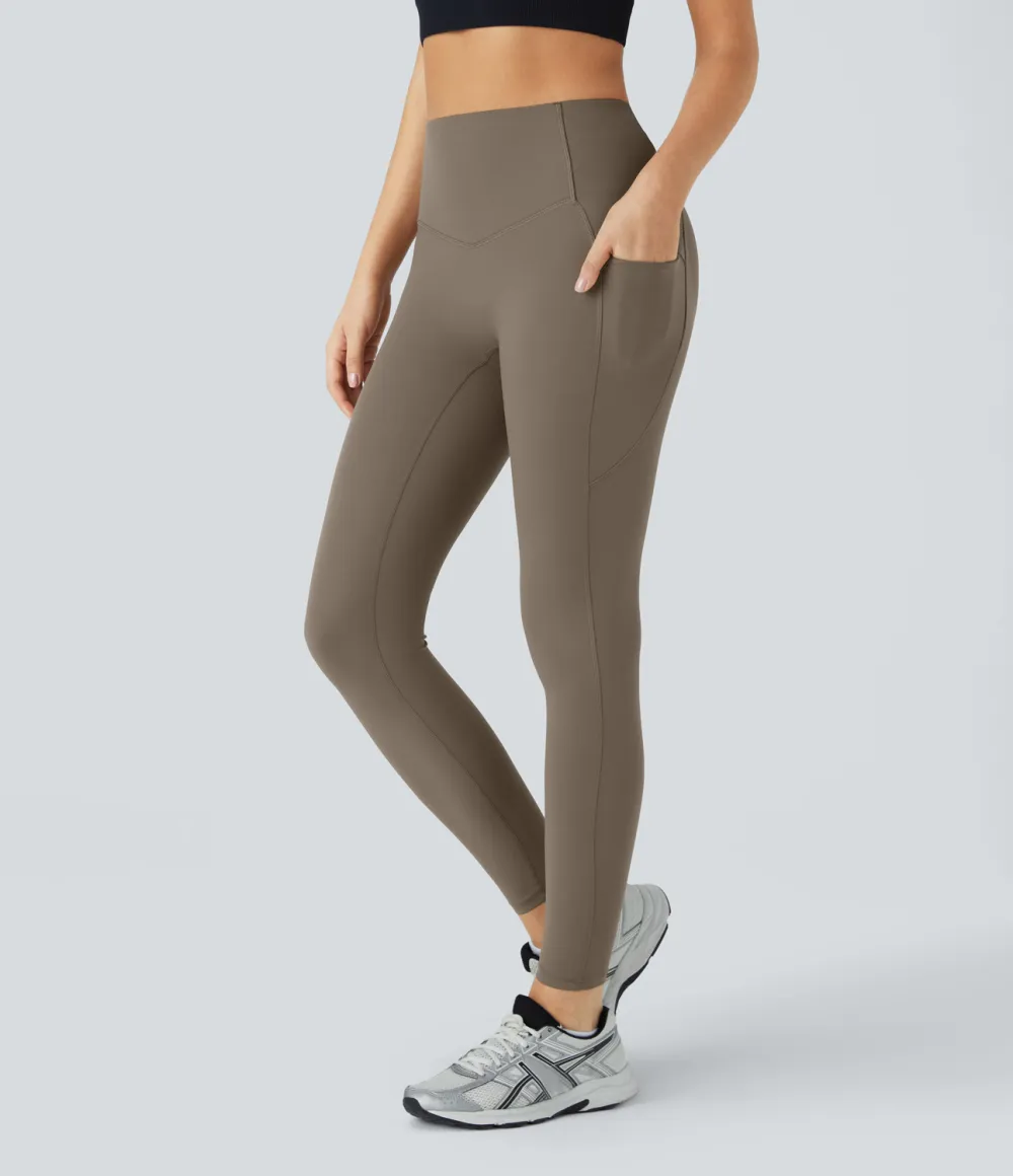 SoCinched High Waisted Butt Lifting Tummy Control Side Pocket Shaping Yoga UltraSculpt Leggings