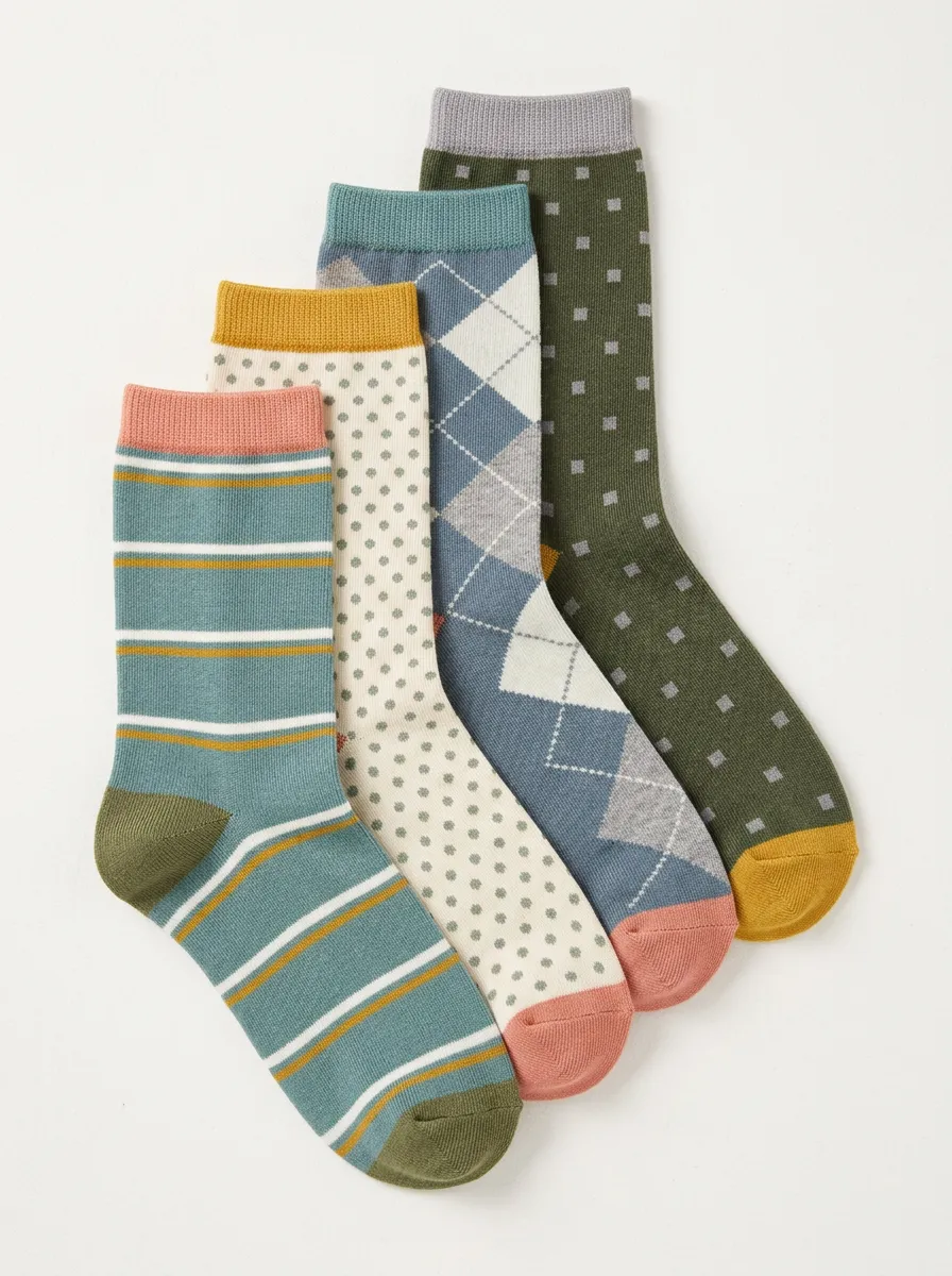 Women's Four Pair Casual Socks