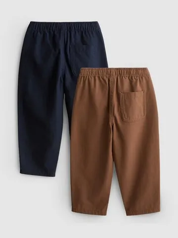 1-9yrs | 2pk Pure Cotton Trousers