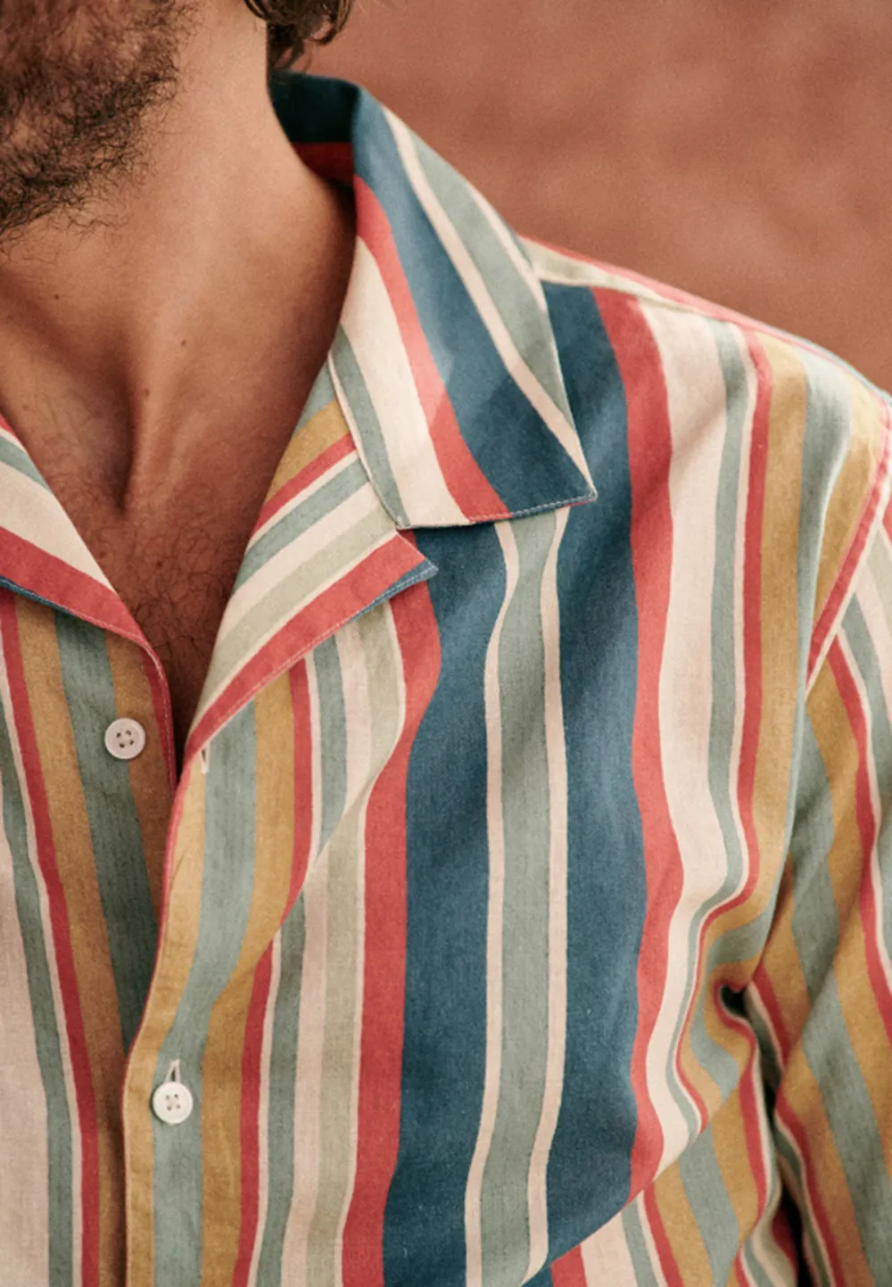 Shirt-Stripes Blue Green Red