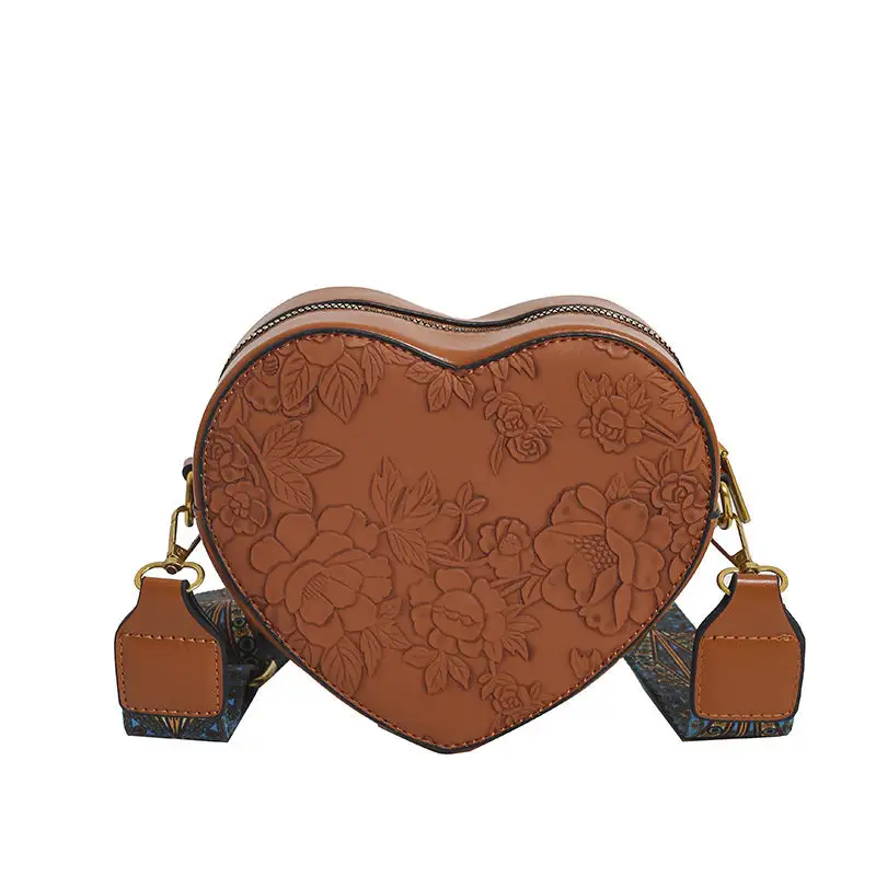 Retro Carved Handle Shoulder Bag