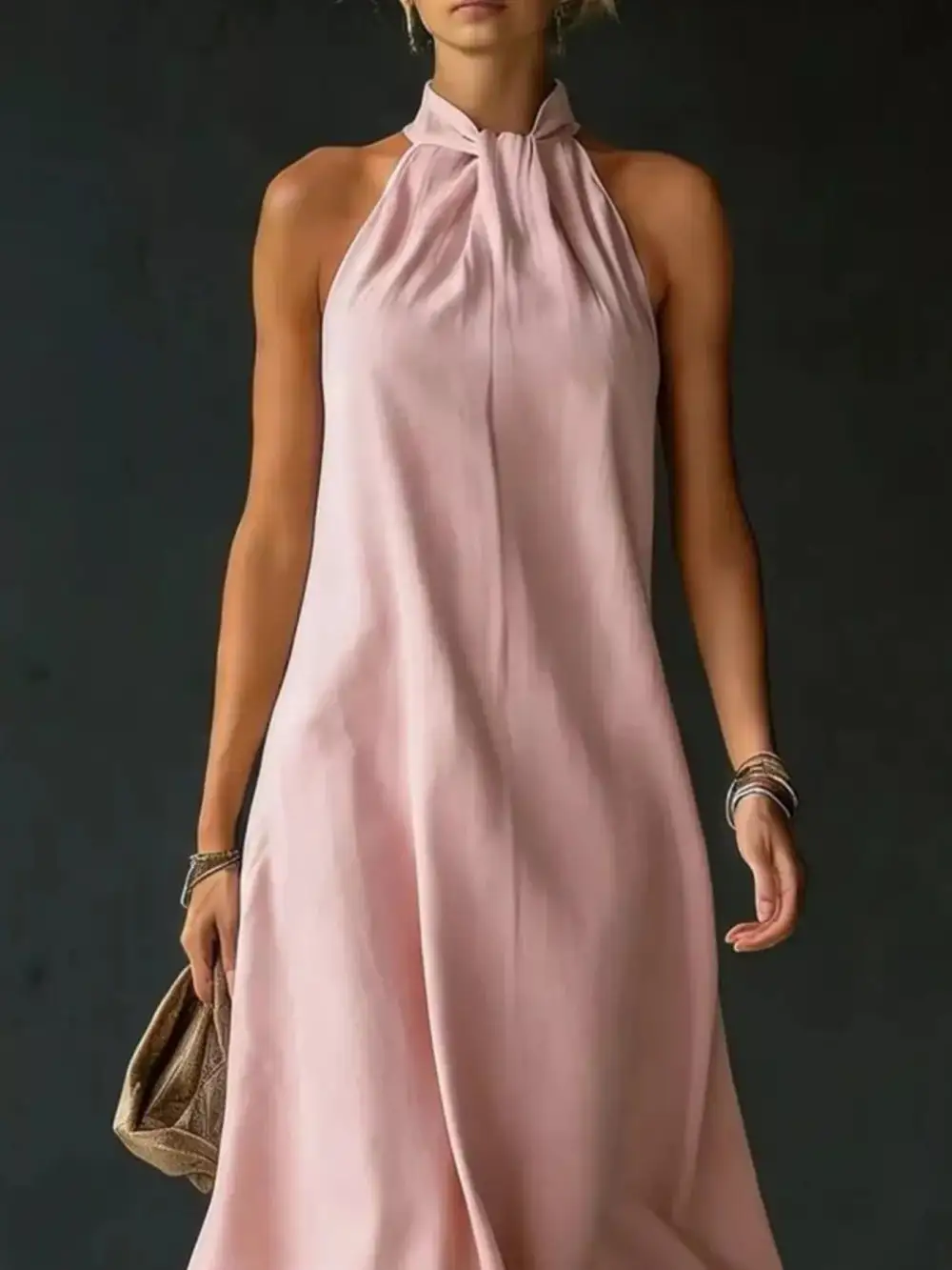Halter Neck Maxi Dress