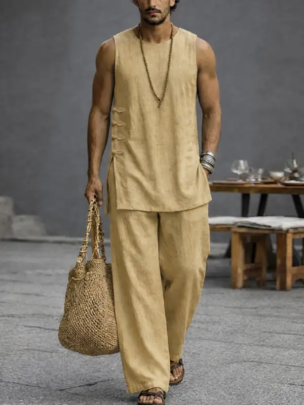 Cotton Tank Top & Pants Set