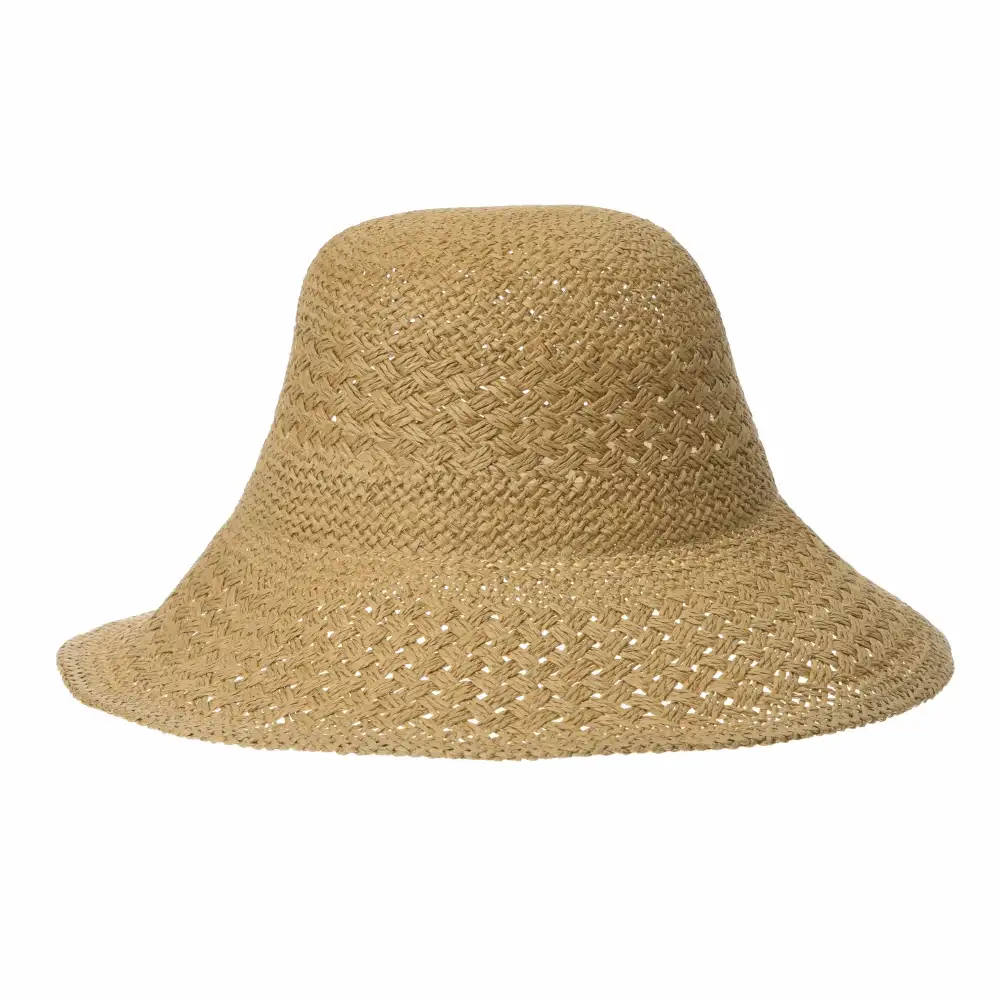 Straw Crochet Bow Accent Sun Hat
